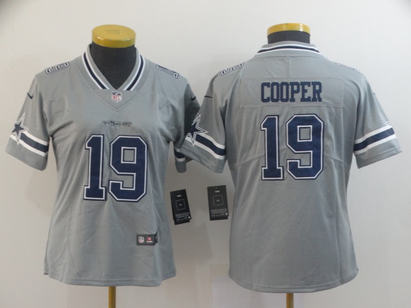 Women Dallas Cowboys #19 Cooper Grey Nike Vapor Untouchable Limited NFL Jersey